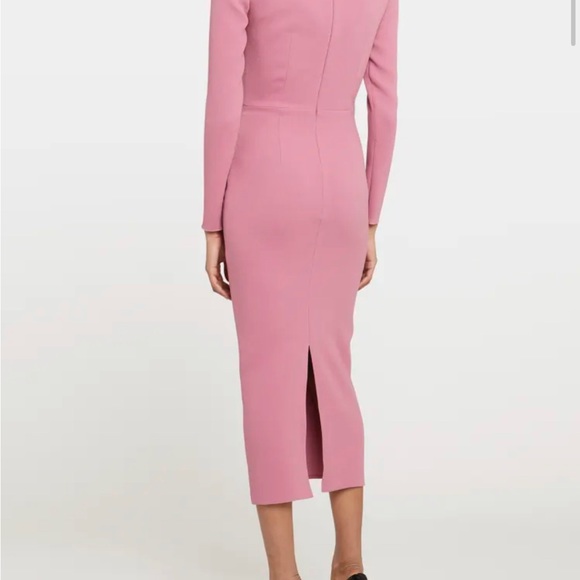 Strong-Shoulder Bustier Stretch Crepe - Picture 4 of 12